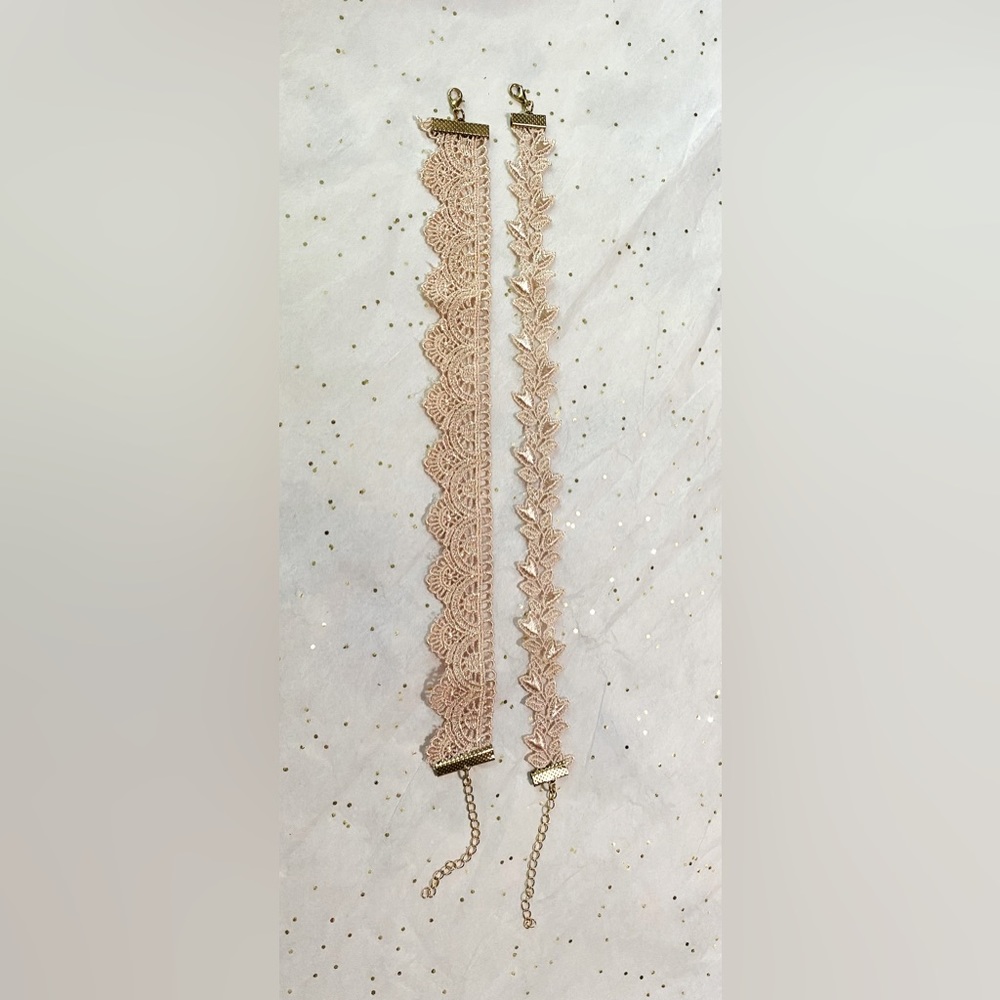 4/$25 Pink Lace Choker Set - Picture 4 of 4